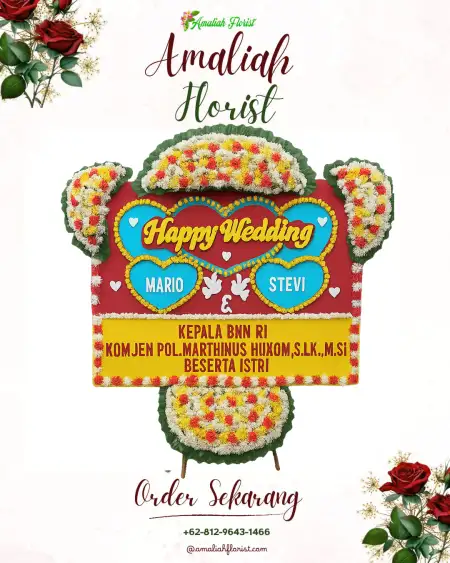 Papan Bunga Pernikahan Duwet Kerajan